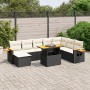 Set de sofás de jardín 8 piezas y cojines ratán sintético negro de , Conjuntos de jardín - Ref: Foro24-3273653, Precio: 542,6...