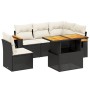Set de sofás de jardín 6 piezas y cojines ratán sintético negro de , Conjuntos de jardín - Ref: Foro24-3273520, Precio: 422,1...