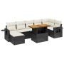 Set de sofás de jardín 8 piezas y cojines ratán sintético negro de , Conjuntos de jardín - Ref: Foro24-3275709, Precio: 486,3...