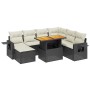 Set de sofás de jardín 8 piezas y cojines ratán sintético negro de , Conjuntos de jardín - Ref: Foro24-3275716, Precio: 486,3...