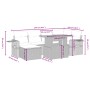Set de comedor de jardín 7 pzas y cojines ratán sintético negro de , Conjuntos de jardín - Ref: Foro24-3275702, Precio: 454,6...