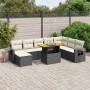 Set de sofás de jardín 8 piezas y cojines ratán sintético negro de , Conjuntos de jardín - Ref: Foro24-3275737, Precio: 533,4...