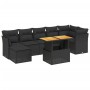 Set de sofás de jardín 8 piezas y cojines ratán sintético negro de , Conjuntos de jardín - Ref: Foro24-3275484, Precio: 533,3...