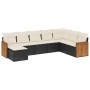 Set de sofás de jardín 8 piezas y cojines ratán sintético negro de , Conjuntos de jardín - Ref: Foro24-3227925, Precio: 433,4...