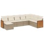 Juego de sofás de jardín con cojines beige 8 pzas ratán PE de , Conjuntos de jardín - Ref: Foro24-3227927, Precio: 487,28 €, ...