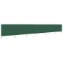 Paravientos de playa de 6 paneles tela verde 800x160 cm de vidaXL, Sombrillas - Ref: Foro24-47181, Precio: 93,75 €, Descuento: %