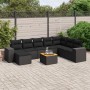 Set de sofás de jardín 8 piezas y cojines ratán sintético negro de , Conjuntos de jardín - Ref: Foro24-3257910, Precio: 562,1...