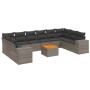 Set de sofás de jardín 11 pzas y cojines ratán sintético gris de , Conjuntos de jardín - Ref: Foro24-3257950, Precio: 646,32 ...