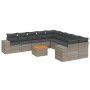 Set de sofás de jardín 11 pzas y cojines ratán sintético gris de , Conjuntos de jardín - Ref: Foro24-3257971, Precio: 646,32 ...