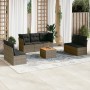 Set de sofás de jardín 8 pzas y cojines ratán sintético gris de , Conjuntos de jardín - Ref: Foro24-3255899, Precio: 453,48 €...