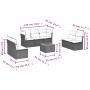 Set de sofás de jardín 8 pzas y cojines ratán sintético gris de , Conjuntos de jardín - Ref: Foro24-3255899, Precio: 453,48 €...