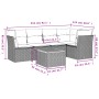 Set de muebles de jardín 6 pzas y cojines ratán sintético gris de , Conjuntos de jardín - Ref: Foro24-3255962, Precio: 359,58...