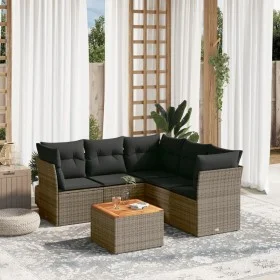 Set de muebles de jardín 6 pzas y cojines ratán sintético gris de , Conjuntos de jardín - Ref: Foro24-3255969, Precio: 359,77...