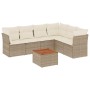 Set sofás de jardín 7 piezas y cojines ratán sintético beige de , Conjuntos de jardín - Ref: Foro24-3255988, Precio: 450,22 €...