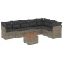 Set de sofás de jardín 8 pzas y cojines ratán sintético gris de , Conjuntos de jardín - Ref: Foro24-3256011, Precio: 500,41 €...