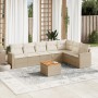 Juego de sofás de jardín con cojines beige 8 pzas ratán PE de , Conjuntos de jardín - Ref: Foro24-3256485, Precio: 550,96 €, ...