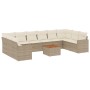 Set de sofás de jardín 11pzas con cojines ratán sintético beige de , Conjuntos de jardín - Ref: Foro24-3256625, Precio: 702,2...