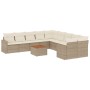 Set de sofás de jardín 11pzas con cojines ratán sintético beige de , Conjuntos de jardín - Ref: Foro24-3256646, Precio: 702,2...