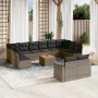 Set sofás de jardín con cojines 13 piezas ratán sintético gris de , Conjuntos de jardín - Ref: Foro24-3256690, Precio: 832,02...
