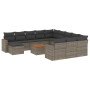 Set sofás de jardín con cojines 13 piezas ratán sintético gris de , Conjuntos de jardín - Ref: Foro24-3256760, Precio: 792,85...
