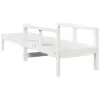 Tumbona de madera maciza de pino blanca 199,5x62x55 cm de , Tumbonas - Ref: Foro24-832539, Precio: 100,74 €, Descuento: %