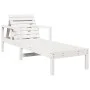Tumbona de madera maciza de pino blanca 199,5x62x55 cm de , Tumbonas - Ref: Foro24-832539, Precio: 100,74 €, Descuento: %