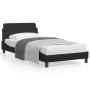 Estructura de cama con cabecero cuero sintético negro 100x200cm de , Camas y somieres - Ref: Foro24-373138, Precio: 90,96 €, ...