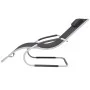 Tumbona con cojín aluminio y textilene negra de vidaXL, Tumbonas - Ref: Foro24-47777, Precio: 113,50 €, Descuento: %