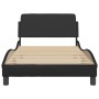 Estructura de cama con cabecero cuero sintético negro 100x200cm de , Camas y somieres - Ref: Foro24-373138, Precio: 90,96 €, ...