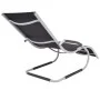 Tumbona con cojín aluminio y textilene negra de vidaXL, Tumbonas - Ref: Foro24-47777, Precio: 113,50 €, Descuento: %