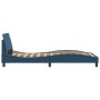 Estructura de cama con cabecero de tela azul 100x200 cm de , Camas y somieres - Ref: Foro24-373131, Precio: 134,92 €, Descuen...