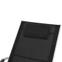 Tumbona con cojín aluminio y textilene negra de vidaXL, Tumbonas - Ref: Foro24-47777, Precio: 113,50 €, Descuento: %