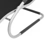 Tumbona con cojín aluminio y textilene negra de vidaXL, Tumbonas - Ref: Foro24-47777, Precio: 113,50 €, Descuento: %