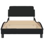 Estructura de cama con cabecero de tela negro 100x200 cm de , Camas y somieres - Ref: Foro24-373127, Precio: 121,87 €, Descue...