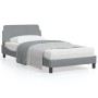 Estructura de cama con cabecero de tela gris claro 100x200 cm de , Camas y somieres - Ref: Foro24-373125, Precio: 97,31 €, De...