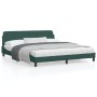 Estructura cama con cabecero terciopelo verde oscuro 180x200 cm de , Camas y somieres - Ref: Foro24-373235, Precio: 168,52 €,...