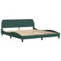 Estructura cama con cabecero terciopelo verde oscuro 180x200 cm de , Camas y somieres - Ref: Foro24-373235, Precio: 168,52 €,...