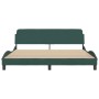 Estructura cama con cabecero terciopelo verde oscuro 180x200 cm de , Camas y somieres - Ref: Foro24-373235, Precio: 168,52 €,...