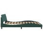 Estructura cama con cabecero terciopelo verde oscuro 180x200 cm de , Camas y somieres - Ref: Foro24-373235, Precio: 168,52 €,...