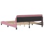 Estructura de cama con cabecero de terciopelo rosa 180x200 cm de , Camas y somieres - Ref: Foro24-373237, Precio: 175,23 €, D...