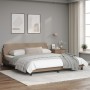 Estructura de cama cabecero cuero sintético capuchino 180x200cm de , Camas y somieres - Ref: Foro24-373242, Precio: 171,82 €,...