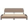 Estructura de cama cabecero cuero sintético capuchino 180x200cm de , Camas y somieres - Ref: Foro24-373242, Precio: 171,82 €,...