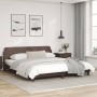 Estructura de cama cabecero cuero sintético marrón 180x200 cm de , Camas y somieres - Ref: Foro24-373240, Precio: 160,43 €, D...
