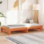 Sofá cama nido madera maciza de pino marrón cera 90x200 cm de , Camas y somieres - Ref: Foro24-844402, Precio: 133,55 €, Desc...