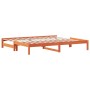 Sofá cama nido madera maciza de pino marrón cera 90x200 cm de , Camas y somieres - Ref: Foro24-844402, Precio: 133,55 €, Desc...