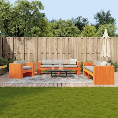 Juego de muebles jardín 2 pzas madera maciza pino marrón cera de , Conjuntos de jardín - Ref: Foro24-3216902, Precio: 474,74 ...