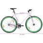 Bicicleta de piñón fijo blanco y verde 700c 51 cm de , Bicicletas - Ref: Foro24-92267, Precio: 265,50 €, Descuento: %