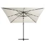 Sombrilla voladiza con luces LED y poste acero arena 250x250 cm de vidaXL, Sombrillas - Ref: Foro24-46992, Precio: 98,84 €, D...