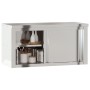 Armario de pared de cocina puertas correderas acero inoxidable de , Recipiente para comida - Ref: Foro24-376442, Precio: 169,...