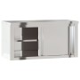 Armario de pared de cocina puertas correderas acero inoxidable de , Recipiente para comida - Ref: Foro24-376442, Precio: 169,...